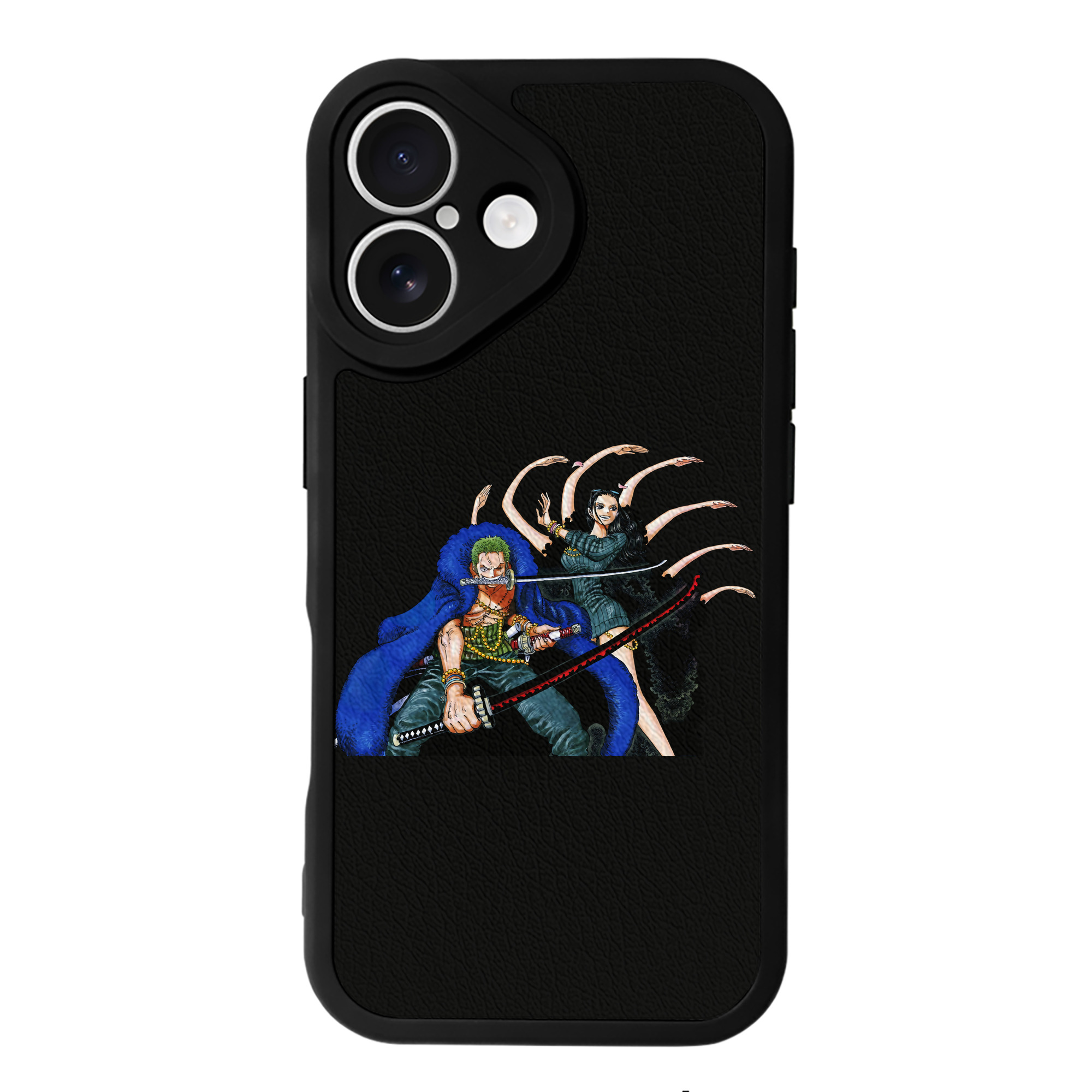 （画像用） ワンピース ロロノア・ゾロ ONE PIECE Roronoa Zoro 【iPhone 16シリーズ対応】シリコンスマホケース（レザー調） 材質：シリコン